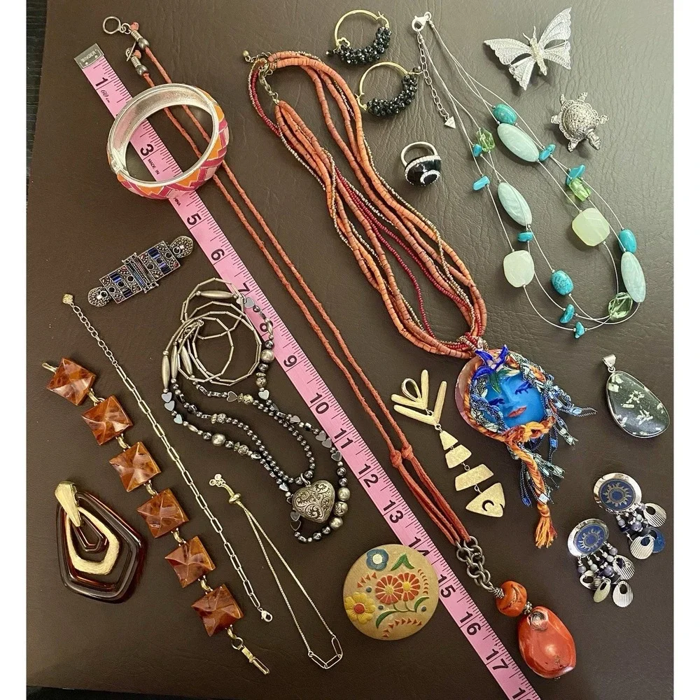 Vintage To Modern Boho Brooch Fish Pendant Necklace Bracelet Bangle Ring Lot